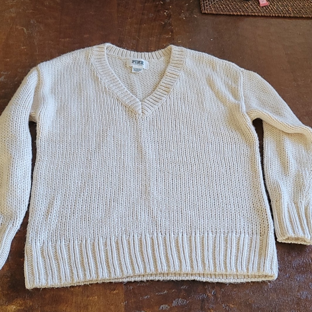 PINK Brand Oversized Knit V-Neck Sweater